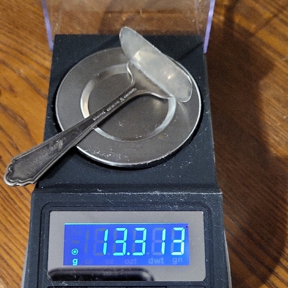 Sterling Silver Vintage Baby Food Scraper - Picture 6 of 6